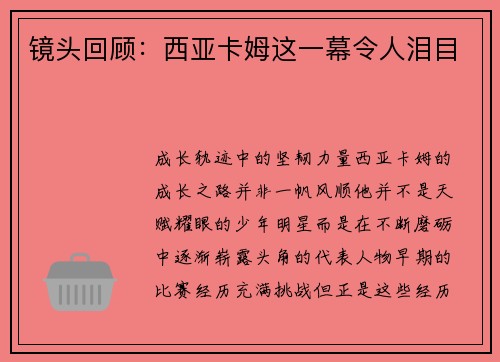 镜头回顾：西亚卡姆这一幕令人泪目